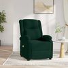 vidaXL Sill&oacute;n de masaje el&eacute;ctrico terciopelo verde oscuro