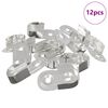 vidaXL Soporte de barra de armario 12 uds. Zinc 40 x 18 x 10 mm Hierro