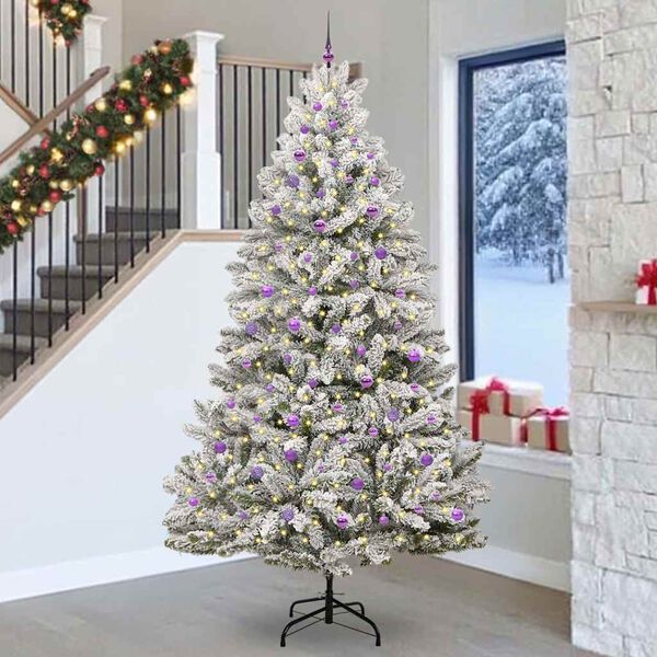 vidaXL &Aacute;rbol de Navidad artificial Verde y 270 cm PVC y Metal