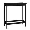 vidaXL Mesa alta de bar madera maciza de pino negro 100x50x110 cm