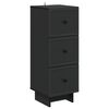 vidaXL Cajonera Negro 33 x 34,5 x 90 cm Madera de Ingenier&iacute;a