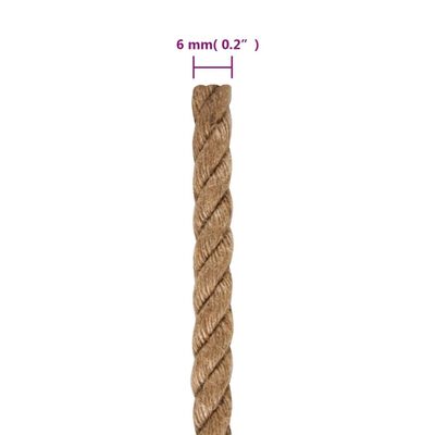 vidaXL Cuerda de yute 50 m de longitud y 6 mm de grosor