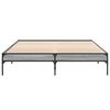 vidaXL Estructura cama madera ingenier&iacute;a metal gris Sonoma 160x200 cm