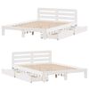 vidaXL Estructura de cama sin colch&oacute;n madera de pino blanca 150x200 cm