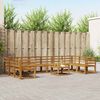 vidaXL Conjunto de sof&aacute;s de exterior 11 pcs Natural