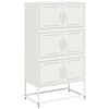 vidaXL Aparador de acero blanco 68,5x38,5x123,5 cm