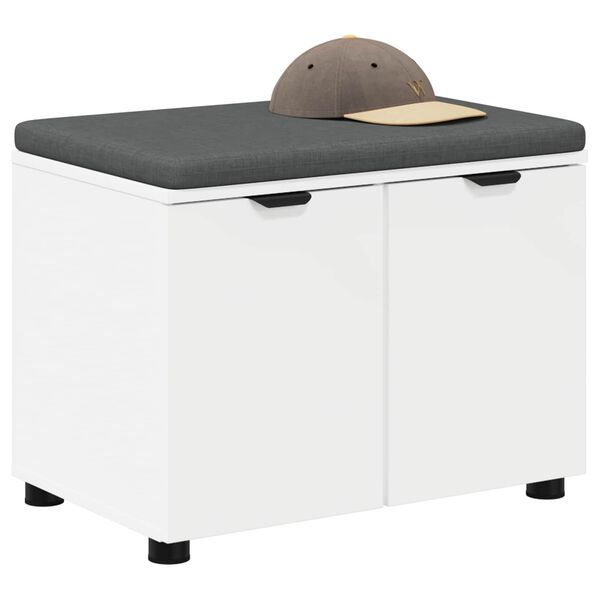 vidaXL Banco de entrada con coj&iacute;n con almacenamiento 60 x 38 x 46 cm