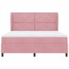 vidaXL Cama tipo Box Spring con colch&oacute;n Rosa 200 x 180 cm Poli&eacute;ster