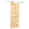 vidaXL Puerta corredera con herrajes madera maciza de pino 80x210 cm