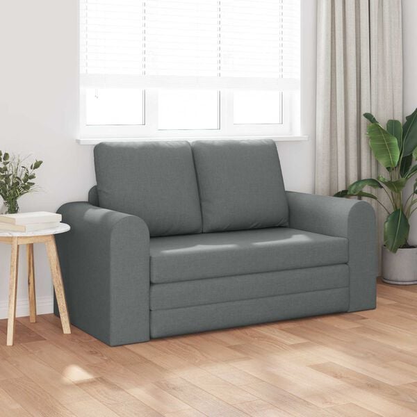 vidaXL Sof&aacute; Cama Plegable Gris oscuro 148 x 71 x 83 cm tela