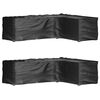 vidaXL Fundas muebles jard&iacute;n forma de L 2 uds 18 ojales 285x220x80 cm