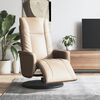 vidaXL Sill&oacute;n reclinable con reposapi&eacute;s cuero sint&eacute;tico capuchino