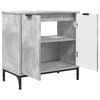 vidaXL Gabinete de Lavabo para Ba&ntilde;o Gris Concreto 60,5 x 33,5 x 61 cm