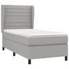vidaXL Cama box spring con colch&oacute;n tela gris claro 100x200 cm
