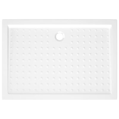 vidaXL Plato de ducha con puntos ABS blanco 70x100x4 cm