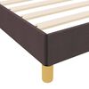 vidaXL Cama tipo Box Spring Marr&oacute;n Oscuro 140 x 190 cm tela
