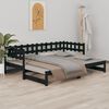 vidaXL Sof&aacute; cama extra&iacute;ble sin colch&oacute;n negro 2x(80x200) cm