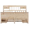 vidaXL Cama con estantería sin colchón madera maciza de pino 180x200cm