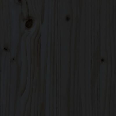 vidaXL Escritorio de madera maciza de pino negro 110x53x117 cm