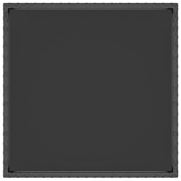 vidaXL Mesa de jardín ratán sintético negro 90x90x75 cm