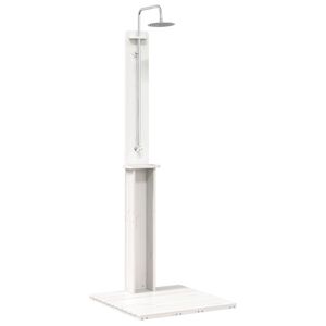 vidaXL Ducha exterior 206 cm Madera maciza de pino y acero inoxidable