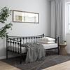 vidaXL Estructura de sof&aacute; cama sin colch&oacute;n metal negro 90x200 cm