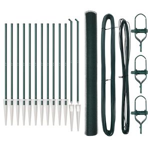 vidaXL Poste de Valla Verde