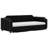 vidaXL Sof&aacute; cama nido con cajones tela negro 90x190 cm