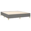 vidaXL Cama box spring con colch&oacute;n tela gris oscuro 180x200 cm