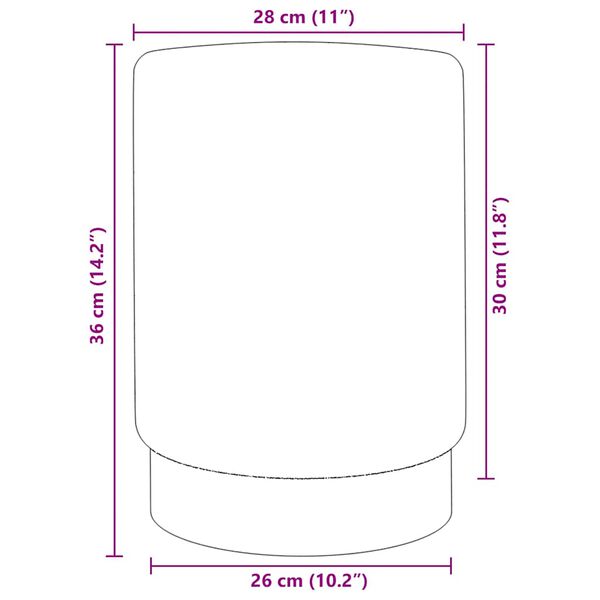 vidaXL Taburete de terciopelo 28 x 36 cm marrón y dorado