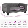 vidaXL Cama para perros de cuero sint&eacute;tico gris 70x45x30 cm