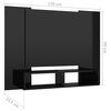 vidaXL Mueble TV de pared contrachapado negro brillante 120x23,5x90 cm