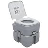 vidaXL Inodoro port&aacute;til para camping gris 20 + 10 L