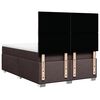 vidaXL Cama box spring con colch&oacute;n tela marr&oacute;n oscuro 140x190 cm