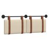 vidaXL Cabecero colgante Crema PU antiguo