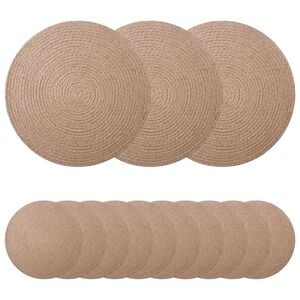 vidaXL Manteles de yute 50 pcs Natural &Oslash; 30 cm 100% Yute Tossa
