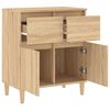 vidaXL Aparador de madera contrachapada roble Sonoma 60x35x70 cm