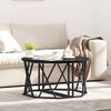 vidaXL Mesa de Caf&eacute; Roble Negro 80 x 80 x 42 cm