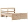 vidaXL Estructura de cama con cabecero madera maciza pino 120x190 cm