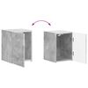 vidaXL Conjunto de mueble de TV 4 pcs Gris Concreto