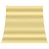 vidaXL Toldo Vela Amarillo y blanco 4 / 5 x 4 m HDPE