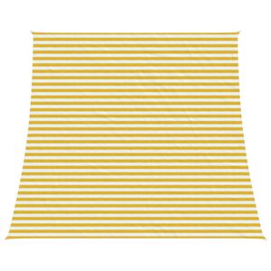 vidaXL Toldo Vela Amarillo y blanco 4 / 5 x 4 m HDPE