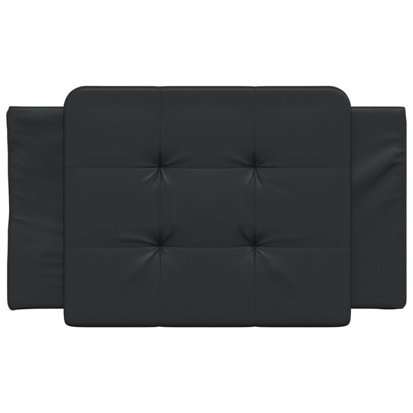 vidaXL Cabecero de cama acolchado Zadar cuero sintético negro 80 cm