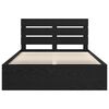 vidaXL Estructura de cama Negro 140 x 200 cm Madera de pino macizo