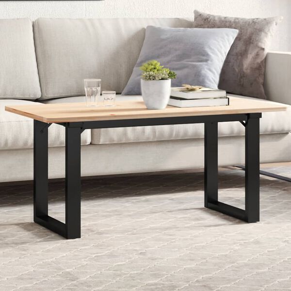 vidaXL Patas de mesa de centro estructura O acero 90x30x43 cm