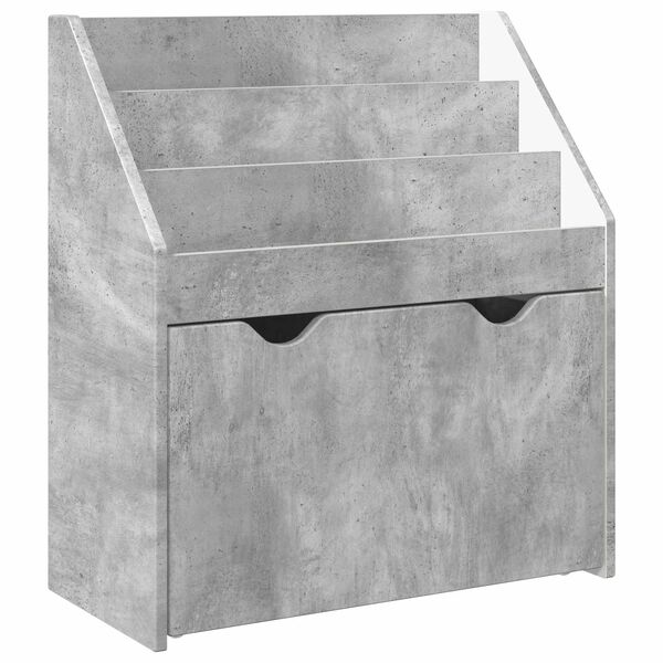 vidaXL Estanter&iacute;a para Ni&ntilde;os con caj&oacute;n Gris Concreto 60 x 29,5 x 69 cm