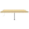 vidaXL Toldo de pie autom&aacute;tico amarillo y blanco 500x300 cm