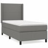 vidaXL Cama box spring con colch&oacute;n tela gris oscuro 80x200 cm