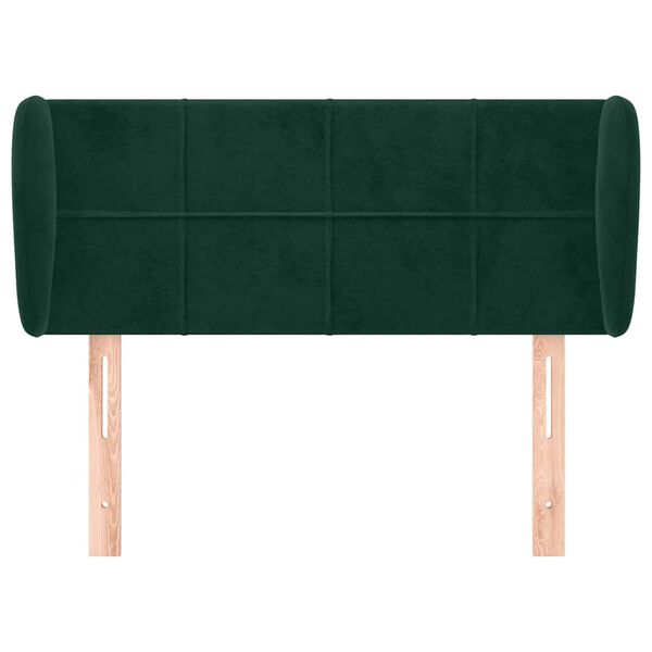 vidaXL Cabecero de terciopelo verde oscuro 103x23x78/88 cm