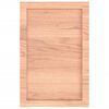 vidaXL Encimera ba&ntilde;o madera maciza tratada marr&oacute;n claro 40x60x(2-4) cm